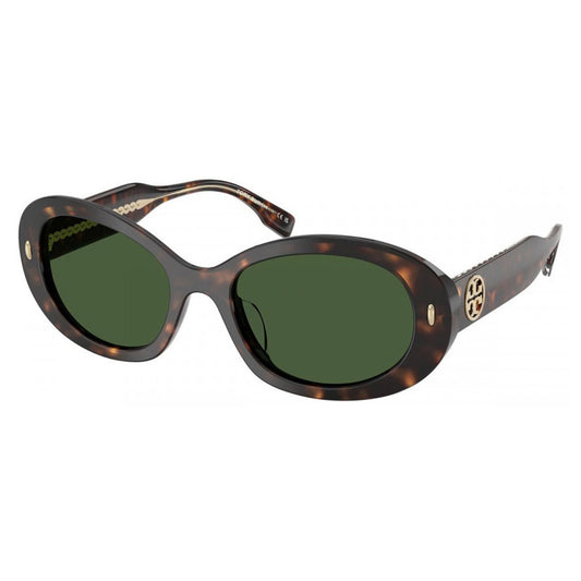 Tory Burch Women's Dark Tortoise Oval Sunglasses - TY7214U-172871-53