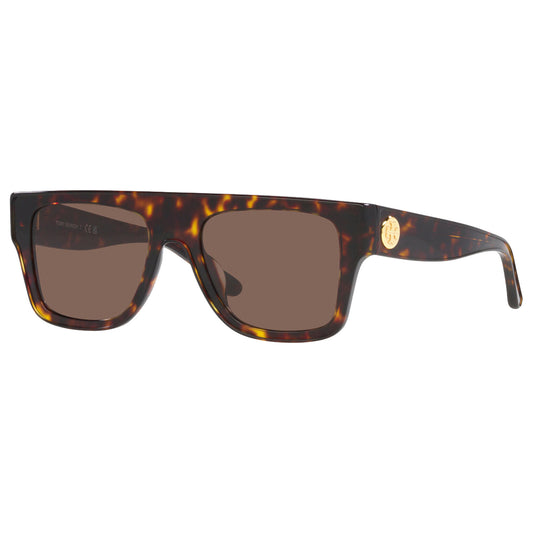 Tory Burch Women's Dark Tortoise Square Flat-Top Sunglasses - TY7185U 172873 52