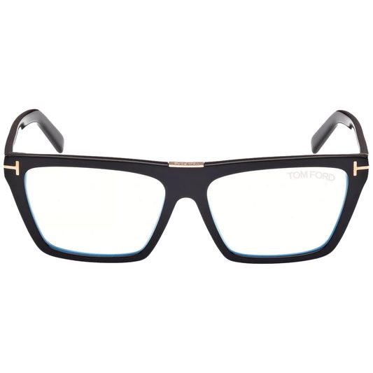 Tom Ford Women's Shiny Black Blue Blocking Eyeglass Frames - FT5912 B 001