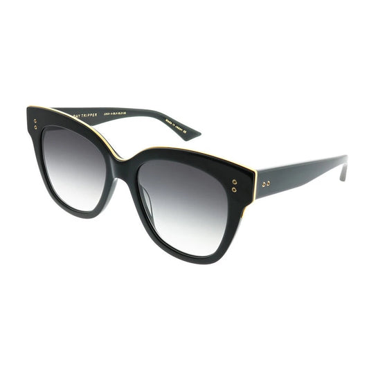 Dita Day Tripper 22031 A Black 18K Gold Sunglasses Dark Grey Gradient AR Lens
