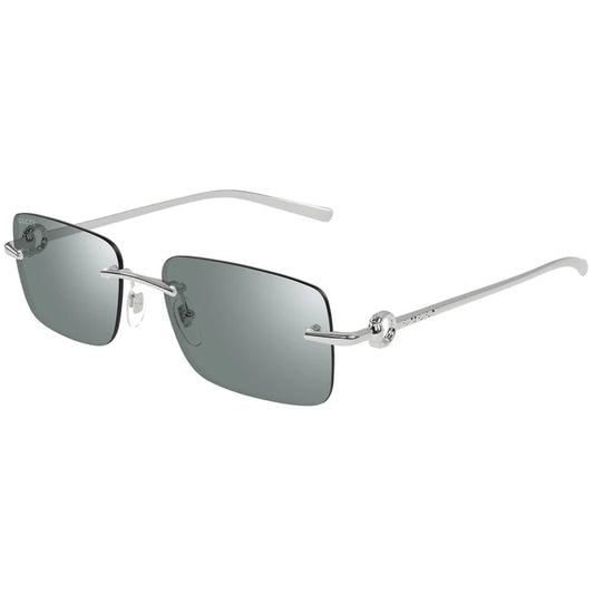 Gucci GG 1703 002 Silver Silver Mirror Sunglasses