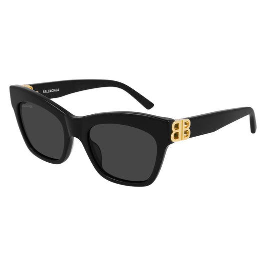 Balenciaga Women's Black Squared Cat Eye Sunglasses - BB0132S 001 53