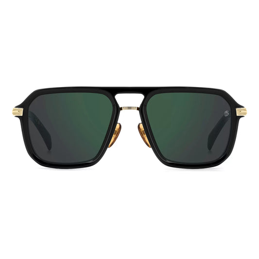 David Beckham Db 7136/s 2m2 Mt 56 Black Gold Green Mirror