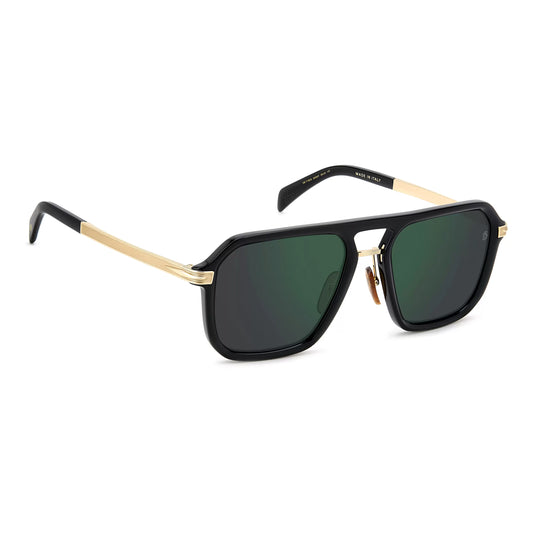 David Beckham Db 7136/s 2m2 Mt 56 Black Gold Green Mirror