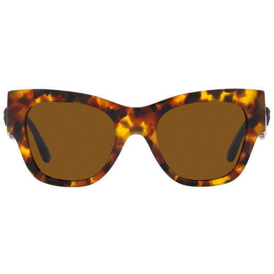 Versace Women's Havana Square Cat Eye Sunglasses - VE4415U-511963-52