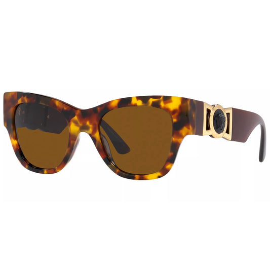 Versace Women's Havana Square Cat Eye Sunglasses - VE4415U-511963-52