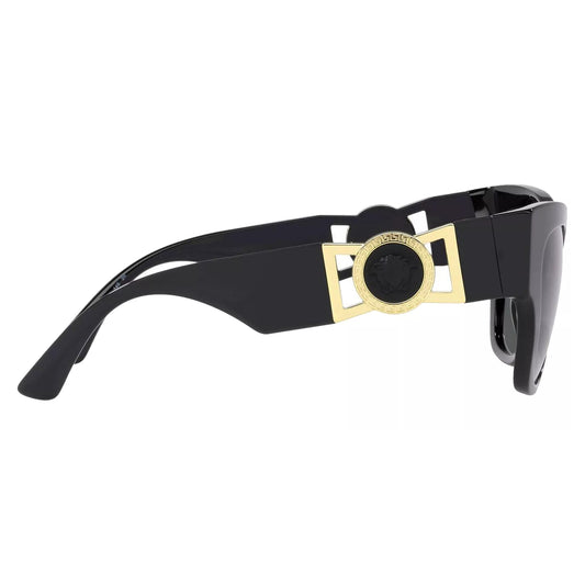 Versace Women's Black Squared Cat Eye Sunglasses - VE4415U-GB187-52