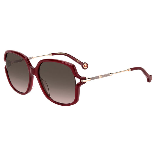 Carolina Herrera Women's Burgundy Squared Butterfly Sunglasses HER0132GS 0LHF HA