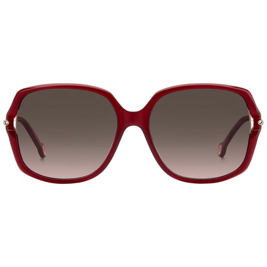 Carolina Herrera Women's Burgundy Squared Butterfly Sunglasses HER0132GS 0LHF HA