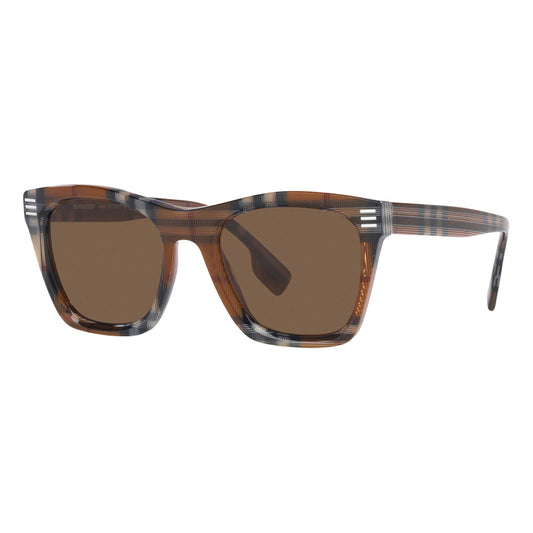 Burberry Cooper Men's Brown Check Square Sunglasses - BE4348-396673-52