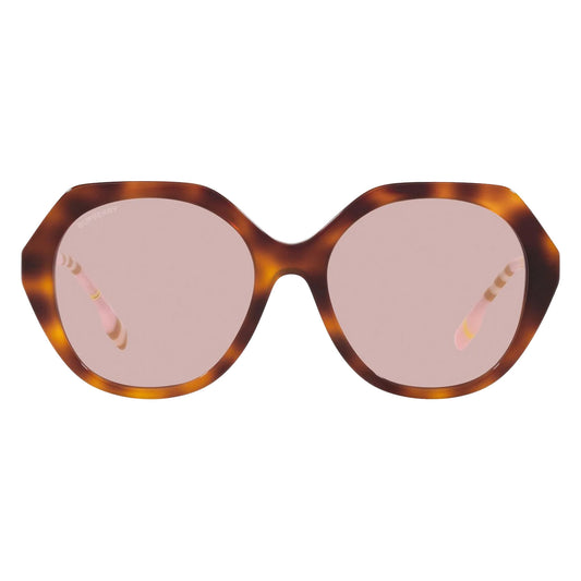 Burberry Vanessa Women's Havana Geometric Sunglasses - BE4375 40195 55