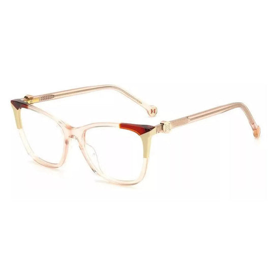 Carolina Herrera Women's Nude Beige Square Cat Eye Eyeglass Frame CH0057-0DLN-17