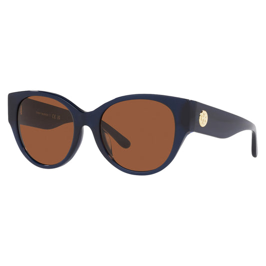 Tory Burch Women's Transparent Navy Rounded Cat Eye Sunglasses - TY7182U 165673