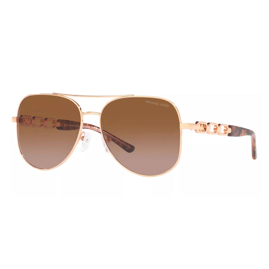 Michael Kors Chianti Women's Rose Gold Aviator Sunglasses - MK1121 110813