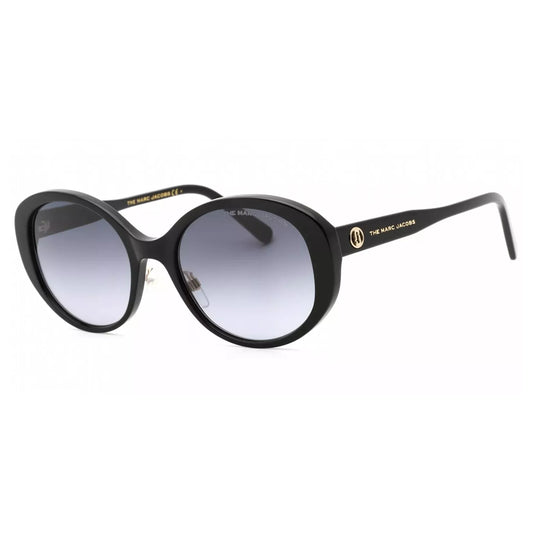 Marc Jacobs Shiny Black Oval Sunglasses W/ Gradient Lens - MARC627GS 0807 9O