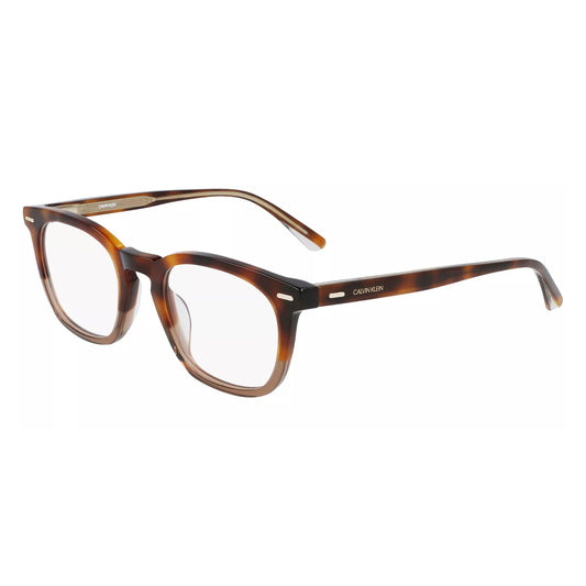 Calvin Klein Men's Brown Havana Soft Square Eyeglass Frame - CK21711221