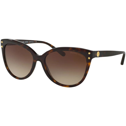 Michael Kors Jan Women's Dark Tort Rounded Cat Eye Sunglasses - MK2045 300613 55