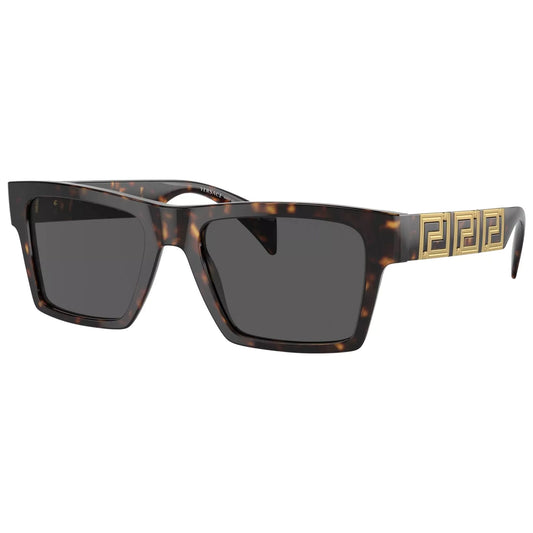 Versace Men's Havana Rectangle Sunglasses - VE4445-10887-54