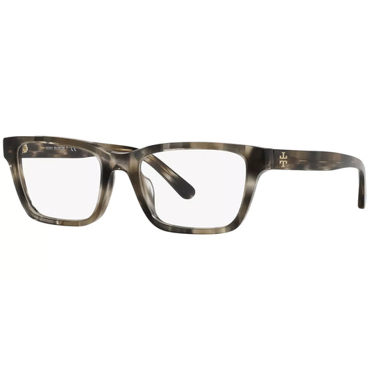 Tory Burch Women's Striped Olive Tortoise Square Eyeglass Frames - TY2118U 1847