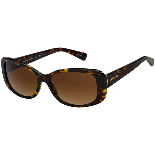 Coach Women's Dark Tortoise Rectangular Sunglasses - HC8168 512013 56