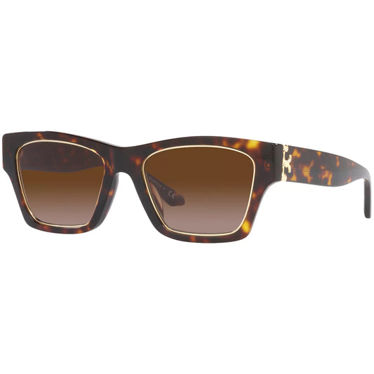 Tory Burch Women's Dark Tortoise Square Sunglasses - TY7186U-172813-53