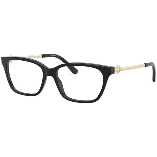 Tory Burch Women's Black Rectangle Cat-Eye Eyeglass Frames - TY2107 1798 52