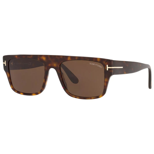 Tom Ford Dunning Men's Tortoise Flat-Top Square Sunglasses - FT0907 52E 55