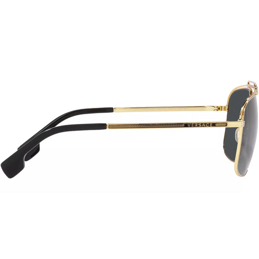 Versace Men's Gold-Tone Brow-Bar Navigator Sunglasses - VE2242 100287 61