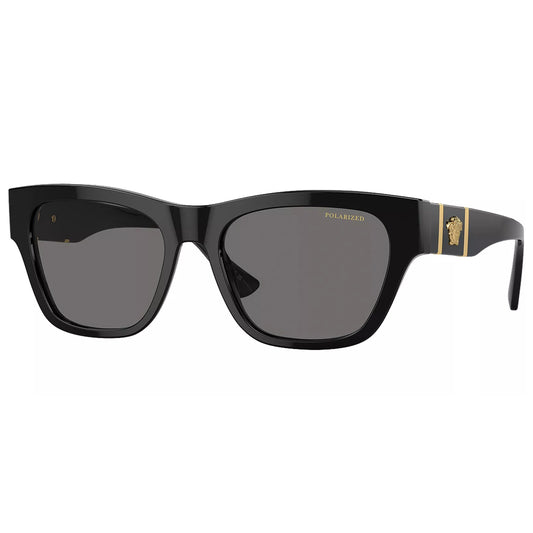 Versace Polarized Men's Black Soft Square Sunglasses - VE4457F 542987 55