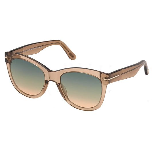 Tom Ford Wallace Women's Light Brown Cat Eye Sunglasses FT0870 45P 54