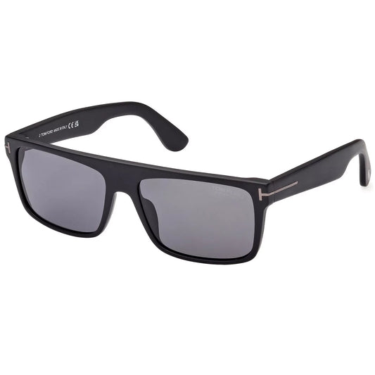 Tom Ford Philippe 2 Polarized Men's Black Rectangle Sunglasses FT0999N02D