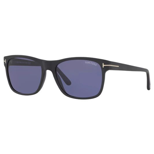 Tom Ford Giulio Matte Black Soft Square Sunglasses - FT0698 02V 57