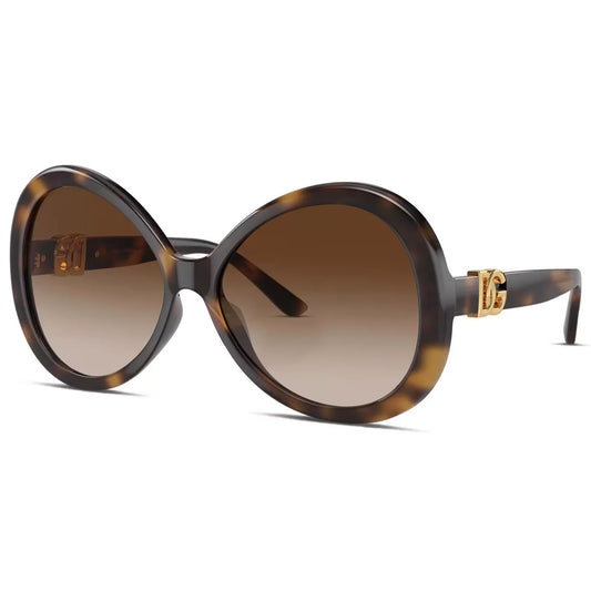 Dolce & Gabbana Women's Oversized Oval Havana Sunglasses DG6194U 50213 60