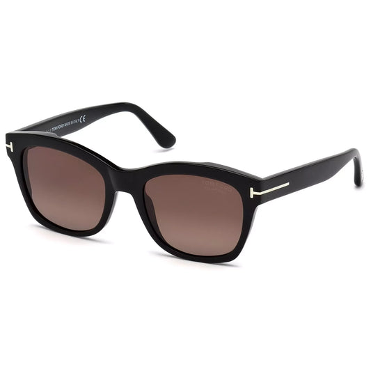 Tom Ford Lauren Polarized Black Soft Square Sunglasses - FT0614 01H 52