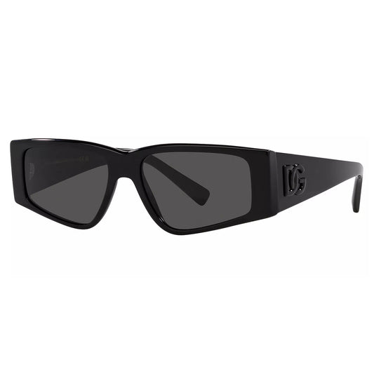 Dolce & Gabbana Men's Black Geometric Rectangle Sunglasses DG4453-50187-55